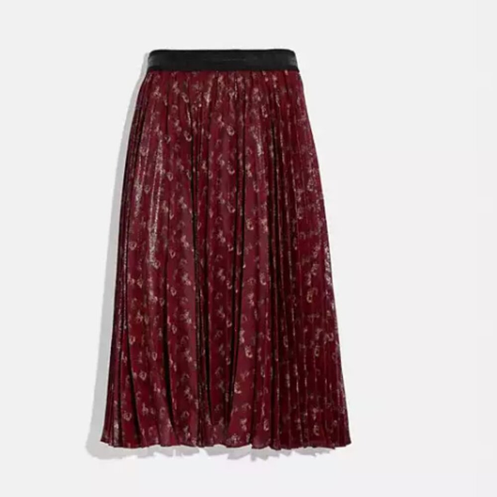 Coach Horse and Carriage Pleated Skirt Size 4 $450